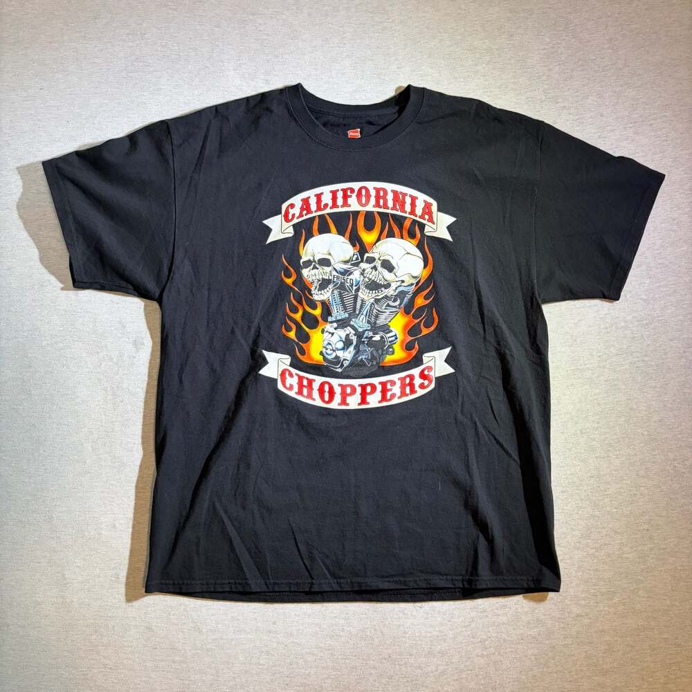 California Choppers Frisco San Francisco Skull Engine Biker T-Shirt